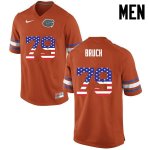 Men's Florida Gators #79 Dallas Bruch NCAA Nike Orange USA Flag Fashion Authentic Stitched College Football Jersey UDM3062IK